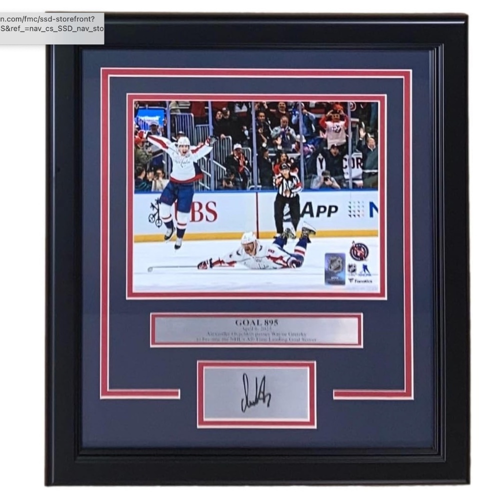 Alexander Ovechkin Framed 8x10 Washington Goal 895 Photo w/Laser Engraved Autog